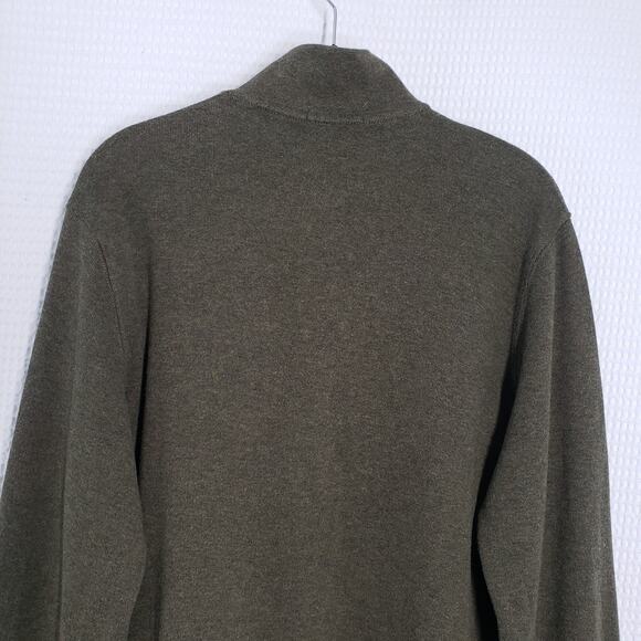 Polo Ralph Lauren 1/4 Zip Sweater Mens Small Green Pullover Preppy Casual Cotton - Picture 6 of 16